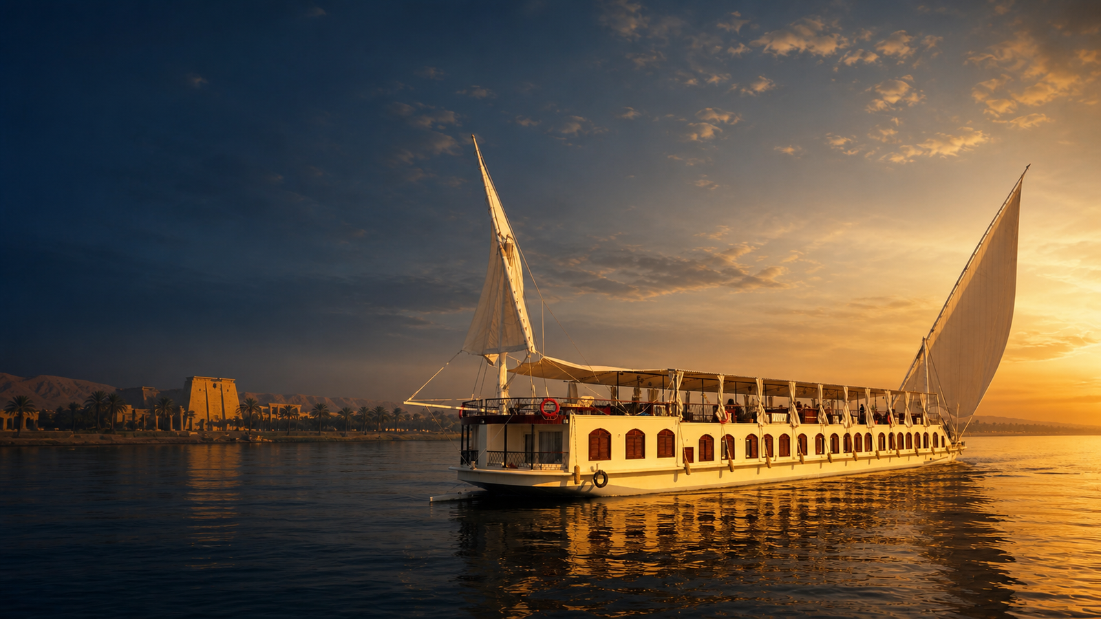 5 Tage Dahabiya-Nilkreuzfahrt ab Luxor: „Queen Tyi“