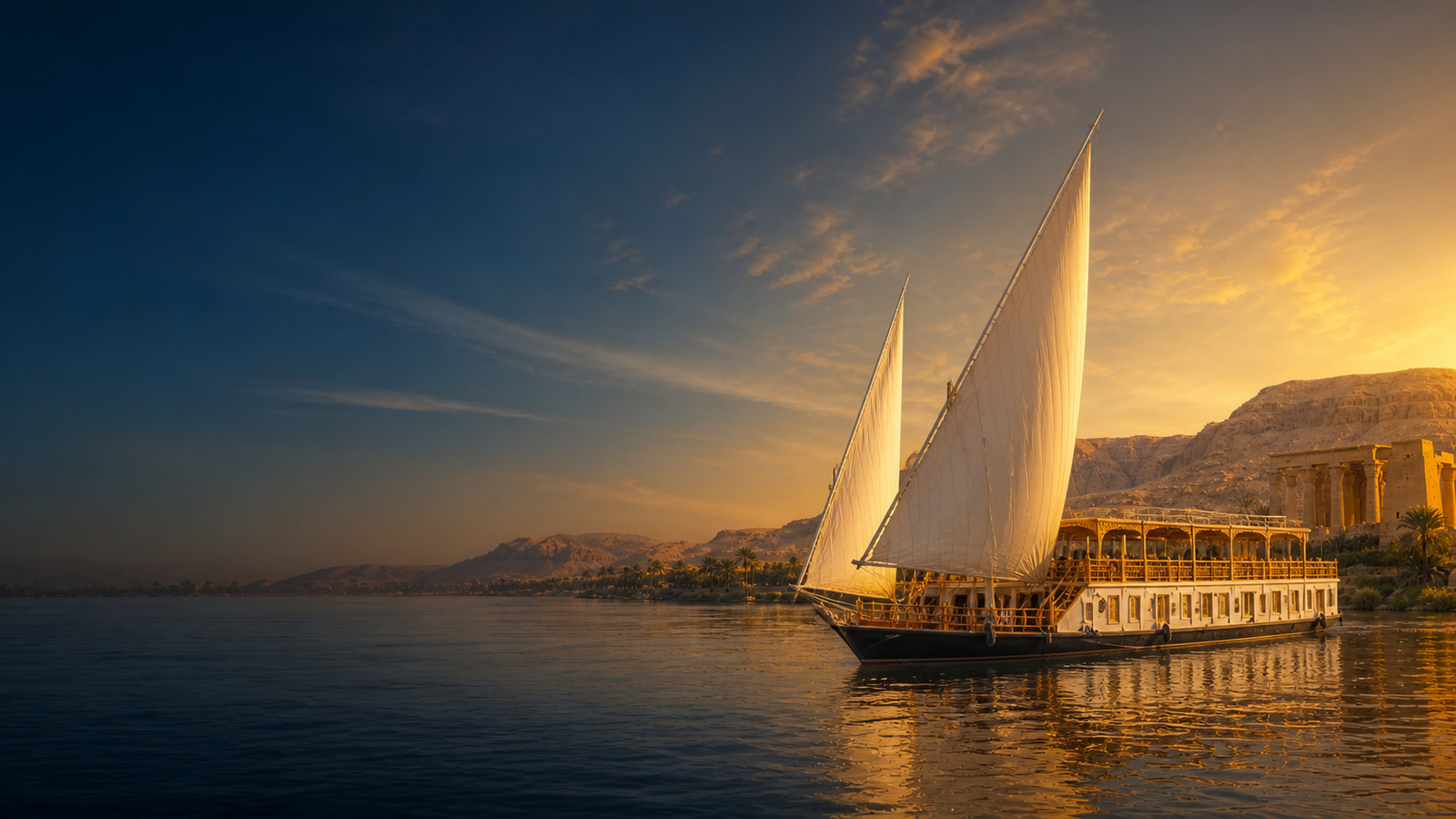 5 Tage Dahabiya-Nilkreuzfahrt ab Luxor: „El Nour“